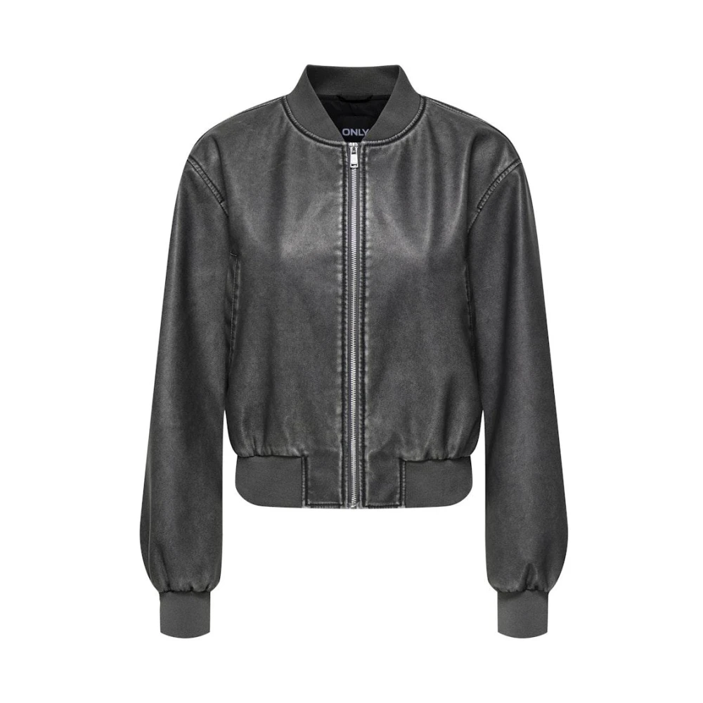 Only Imitatie Leren Bomberjack Black Dames