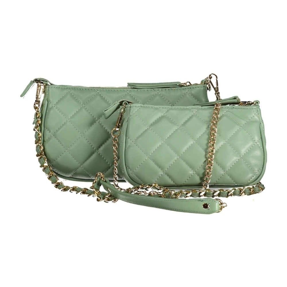 Valentino by Mario Valentino Groene Schoudertas met Afneembare Kettingriem Green Dames