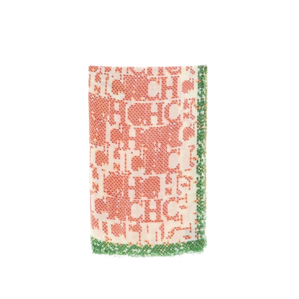 Carolina Herrera Bloemen Kruissteek Sjaal Multicolor Dames