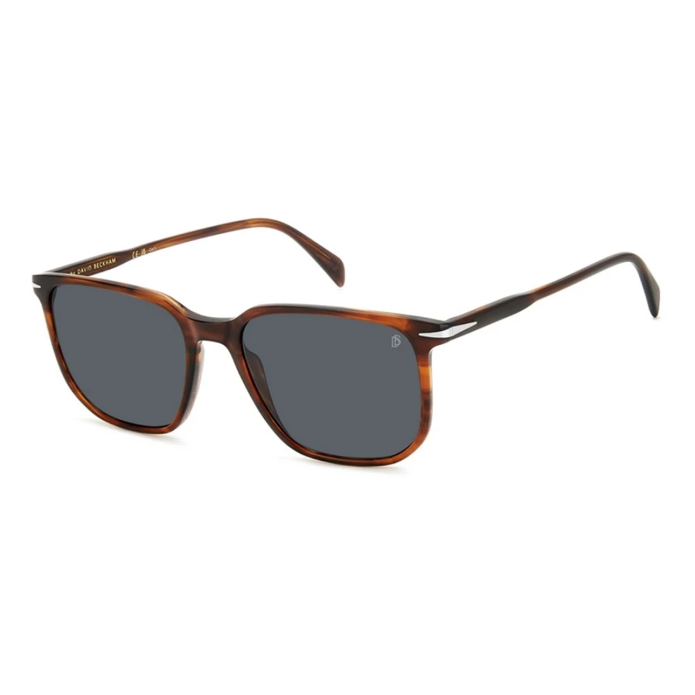 David Beckham Uomo Marrone/Grigio Db 1076/S Kvi/Ir Occhiali Da Sole Acetato Strisciato Squadrata - Immagine 3
