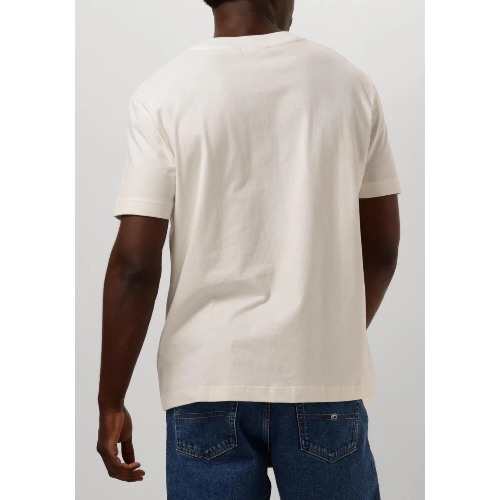 Calvin Klein Chenille Monologo Tee Beige Heren
