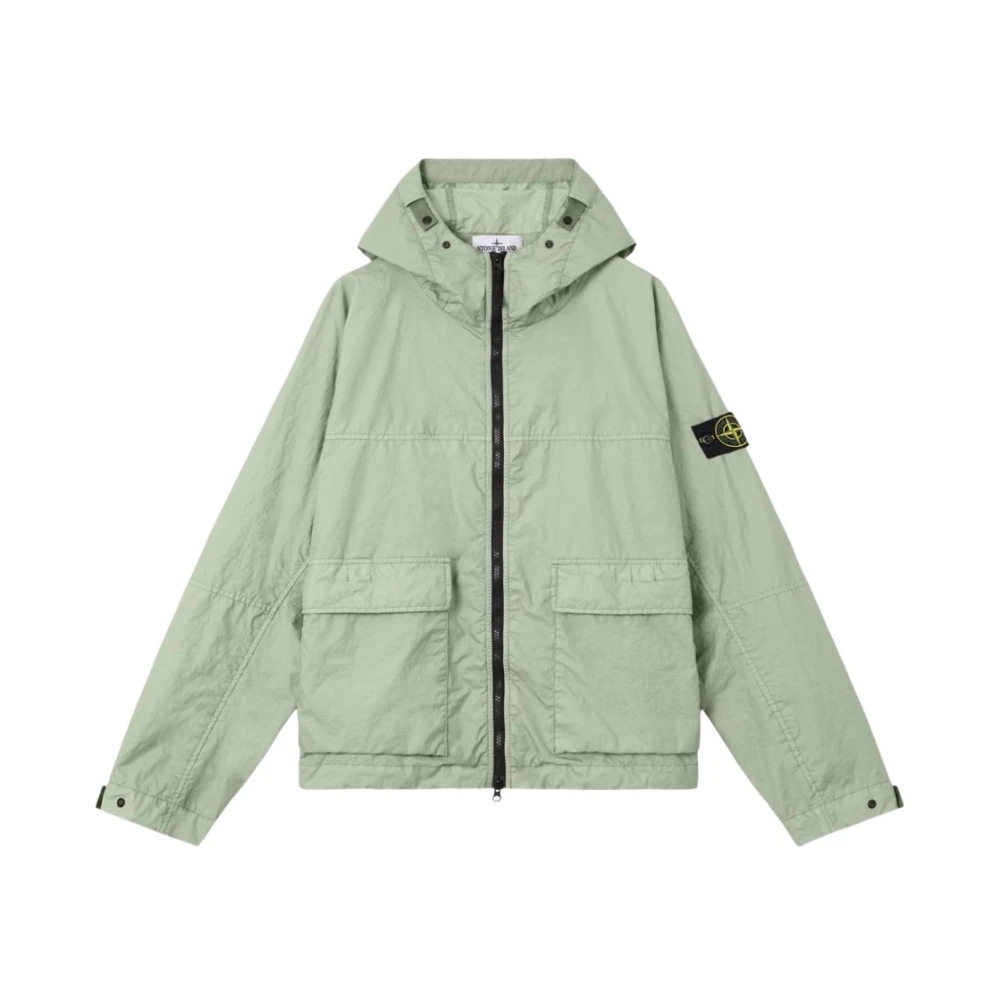 Stone Island Green Membrana 3L Tc Bomber Jacket - Male - Light Jackets - Xl - Jackets