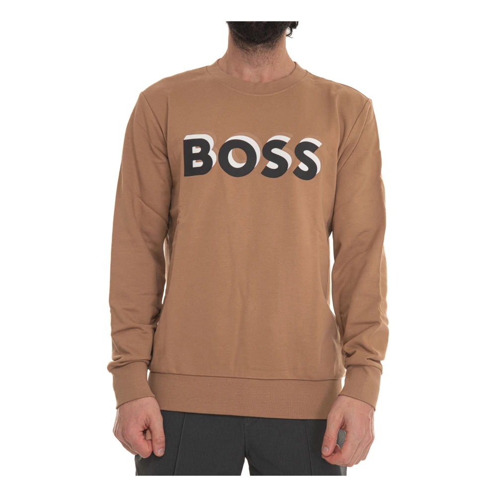 Boss Soleri 07 Crewneck sweatshirt Beige Heren