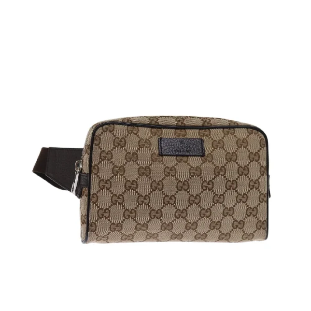 Gucci Vintage Pre-owned Canvas gucci-bags Beige Dames