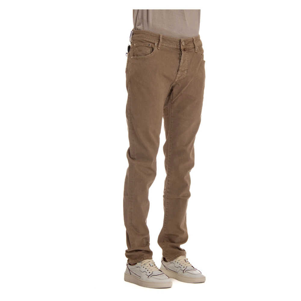 Jacob Cohën Luxe Denim Jeans Nick Fit Beige Heren