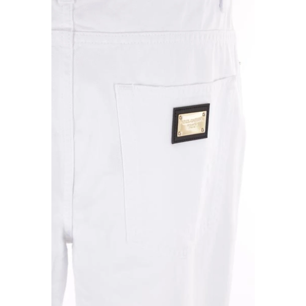 Dolce & Gabbana Hoge taille rechte pijp jeans White Dames