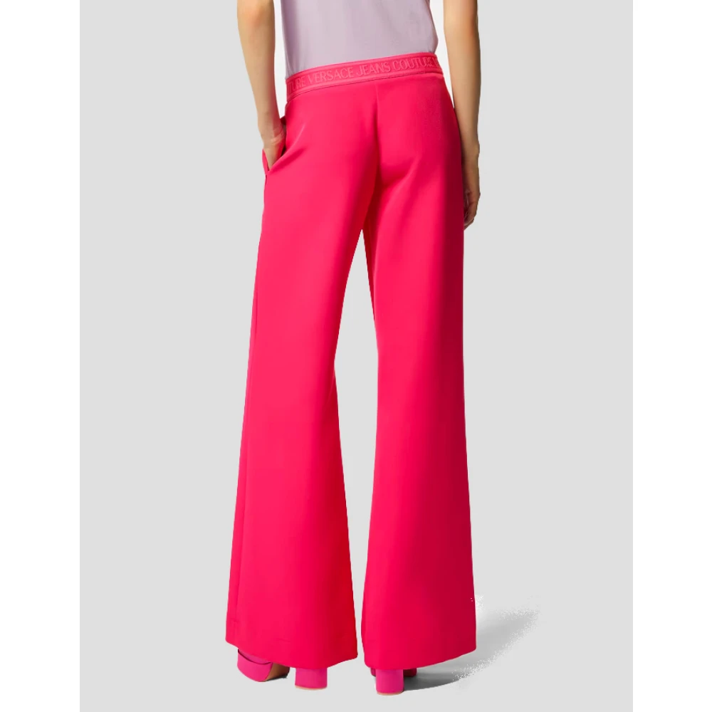 Versace Jeans Couture Wide Trousers Pink Dames