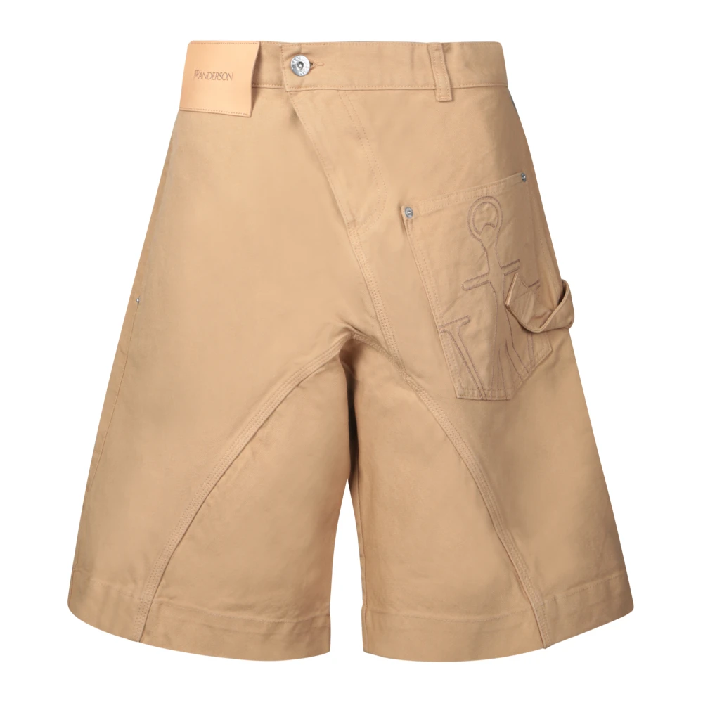 JW Anderson Unieke Bermuda shorts met verfijnde details Beige Heren