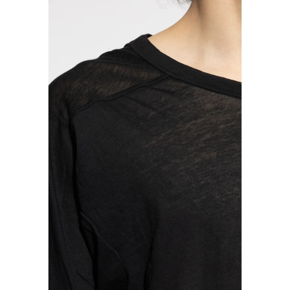Rick Owens Long Sleeve T-shirt Level LS Black Heren