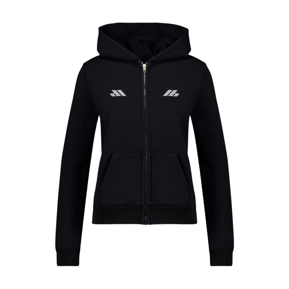 Balenciaga Women's Black Zip-Up Activewear Hoodie - Zip-Throughs - S - Sweatshirts & Hoodies