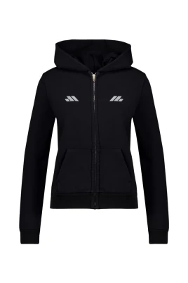 Svart Zip-Up Activewear Hoodie