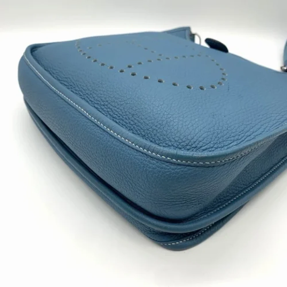 Hermès Vintage Pre-owned Leather shoulder-bags Blue Dames