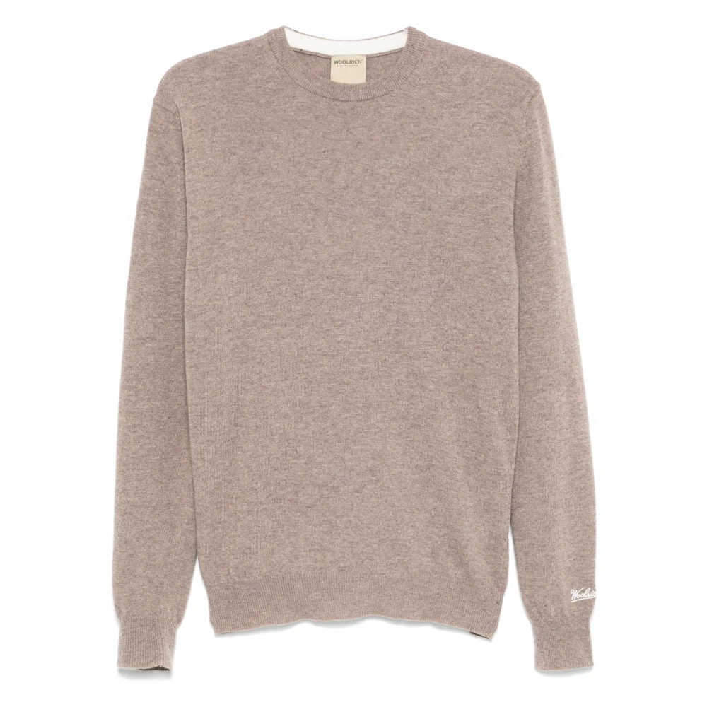 Woolrich Beige Sweater met Girocollo Neck Beige Heren