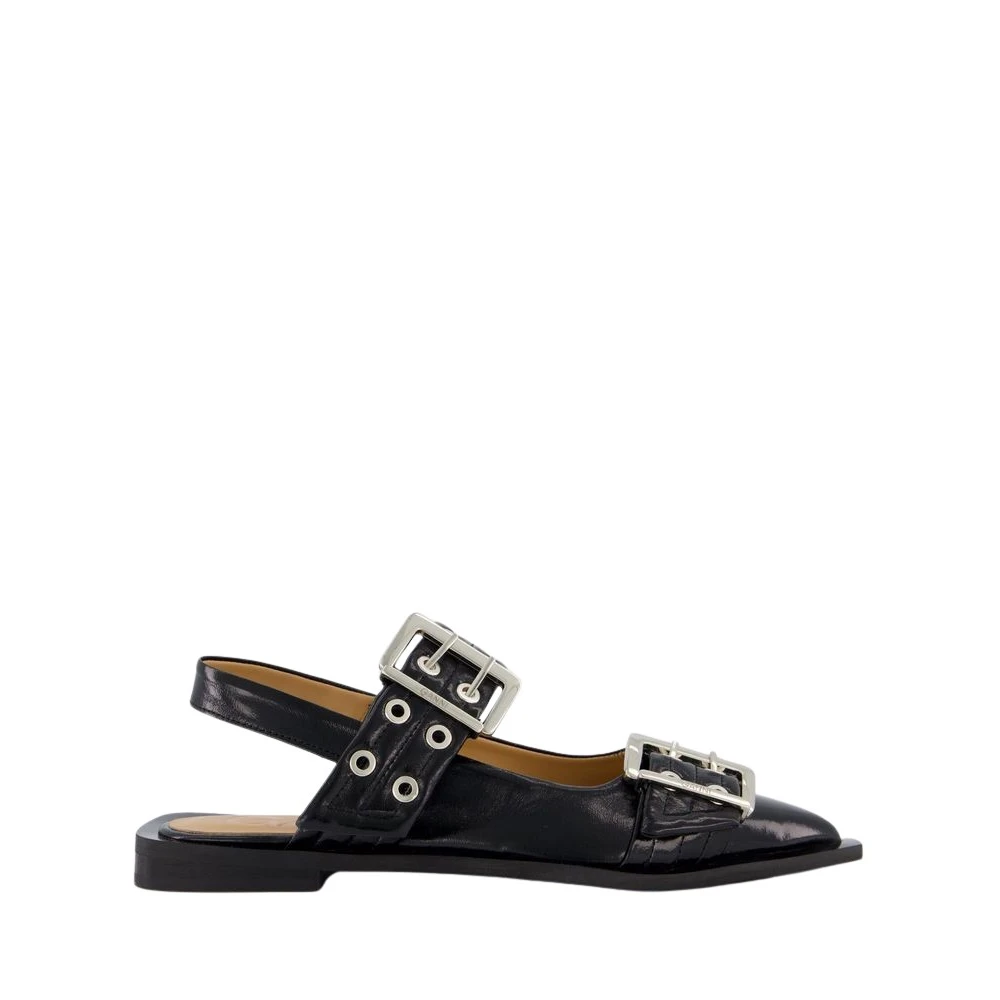 Ganni , Ballerina Shoes, Female, Black, 7 Uk, Ballerinas