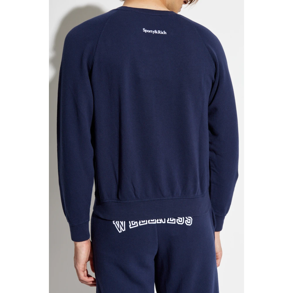 Sporty & Rich Katoenen sweatshirt Blue Unisex