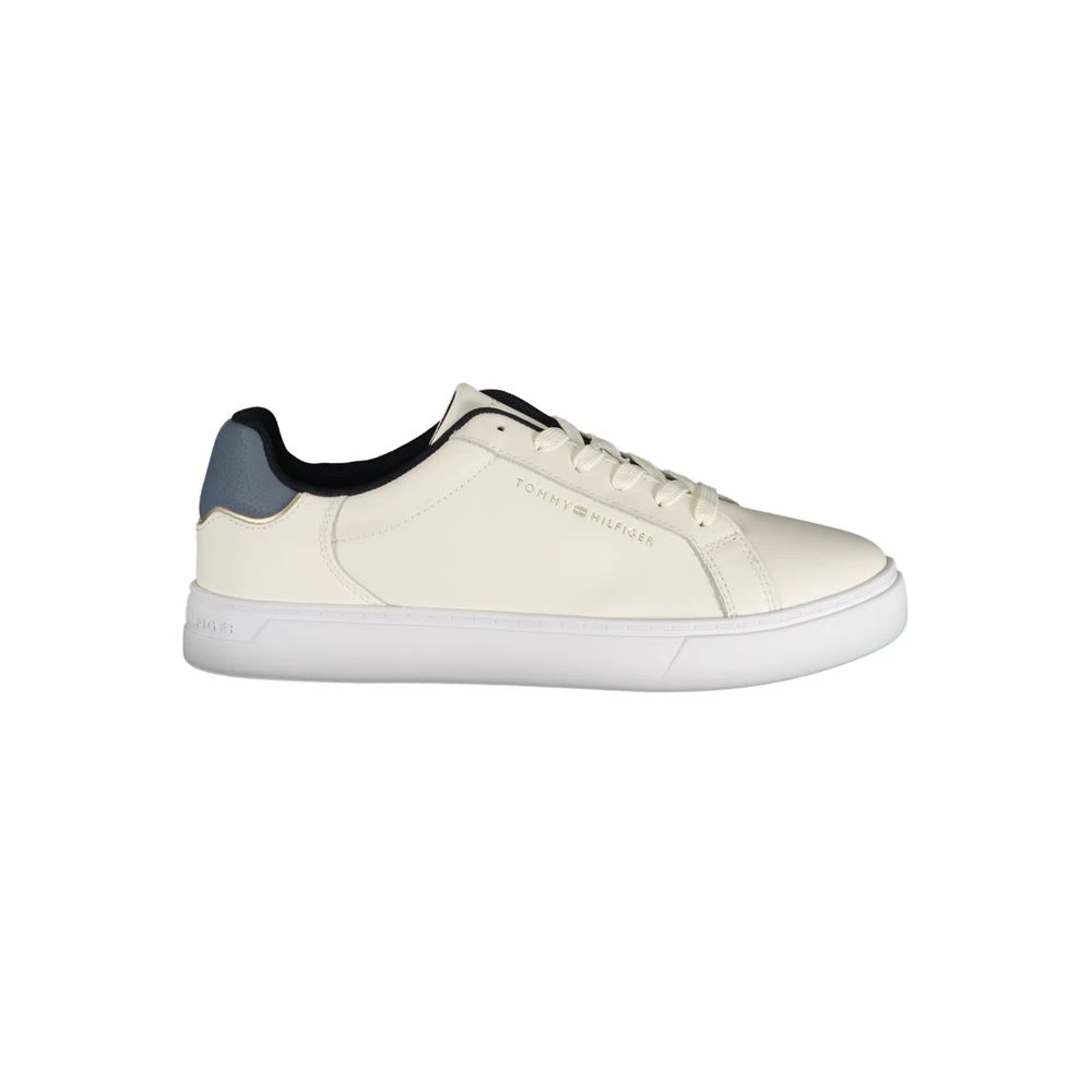 Tommy Hilfiger Women's Blue Leather Sneaker With Accents