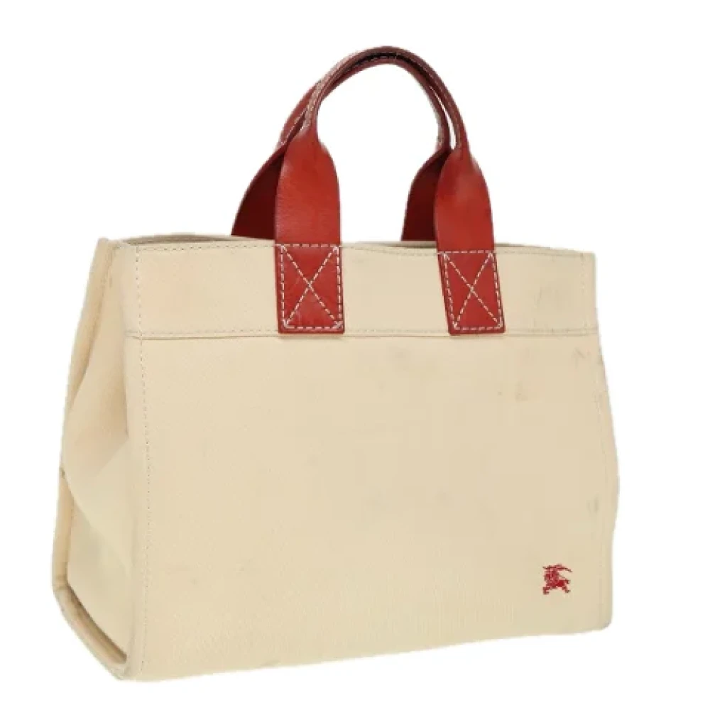 Burberry Vintage Pre-owned Canvas handbags Beige Dames