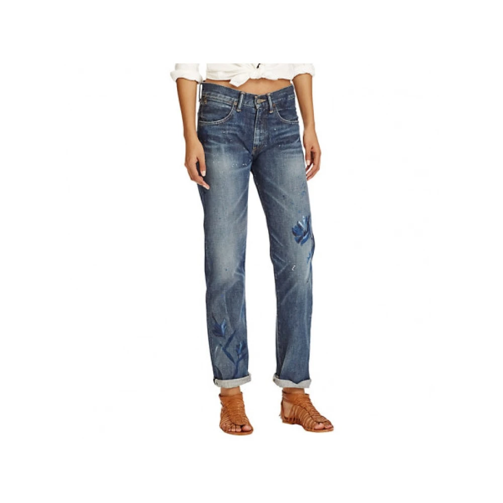 Polo Ralph Lauren Indigo Astor Boyfriend Jeans Blue Dames