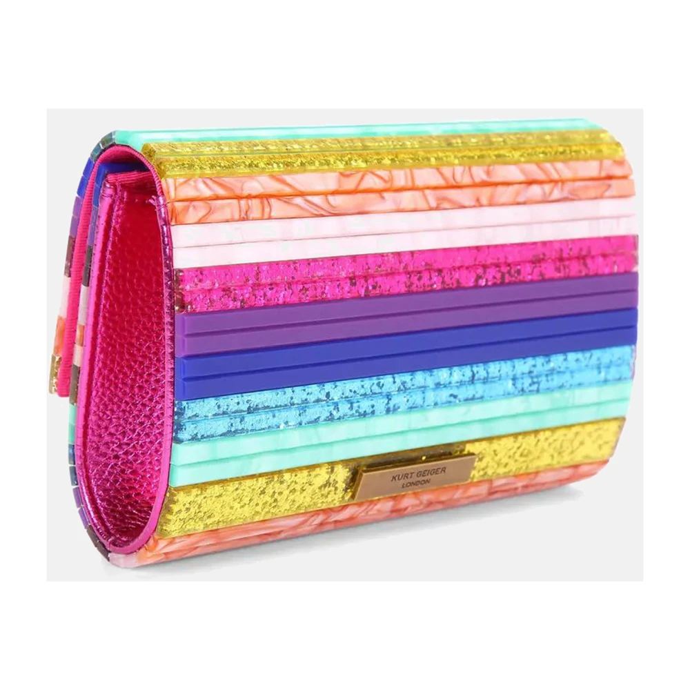 Kurt Geiger Feestelijke Eagle Clutch met Glitter en Marmer Multicolor Dames