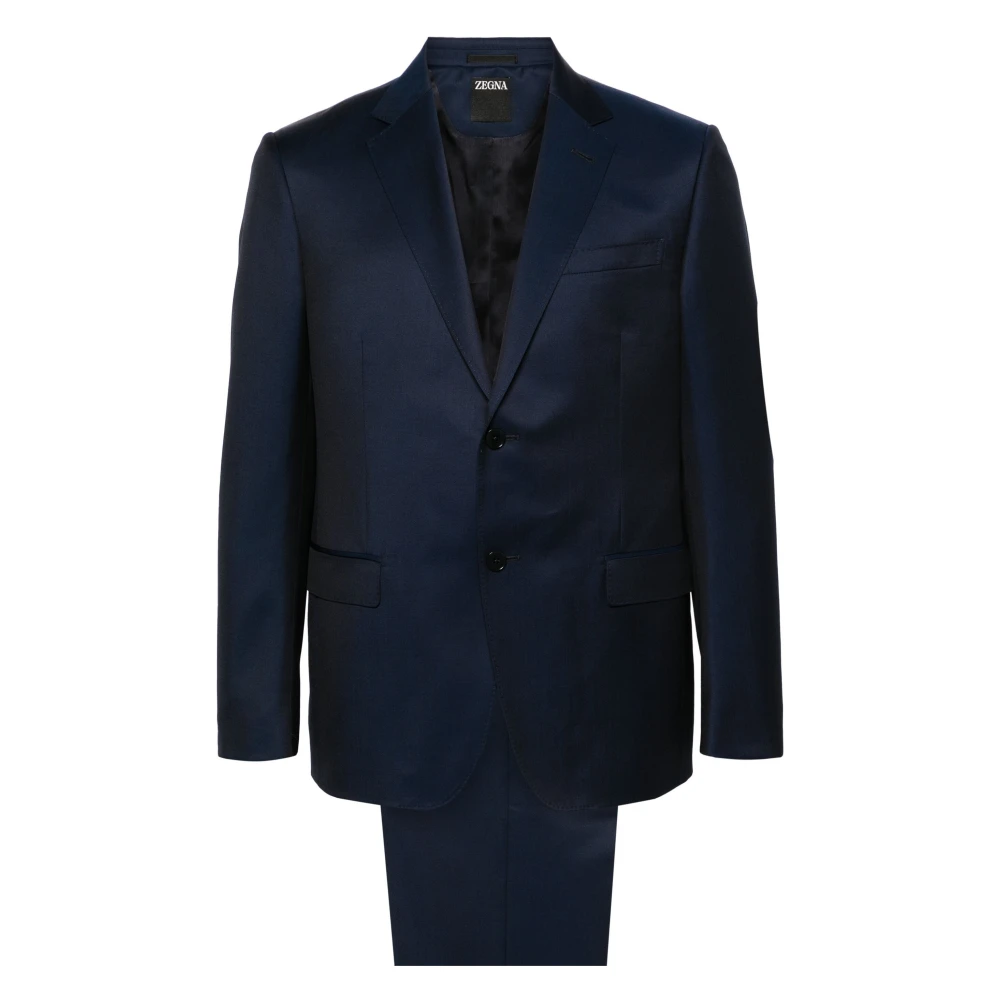 Ermenegildo Zegna Luxe Wol Mohair Pak Blue Heren