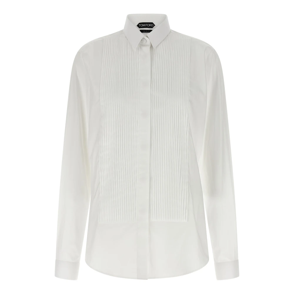 Tom Ford Women's White Cotton Poplin Shirt - Shirts - Xs - Blouses & Shirts