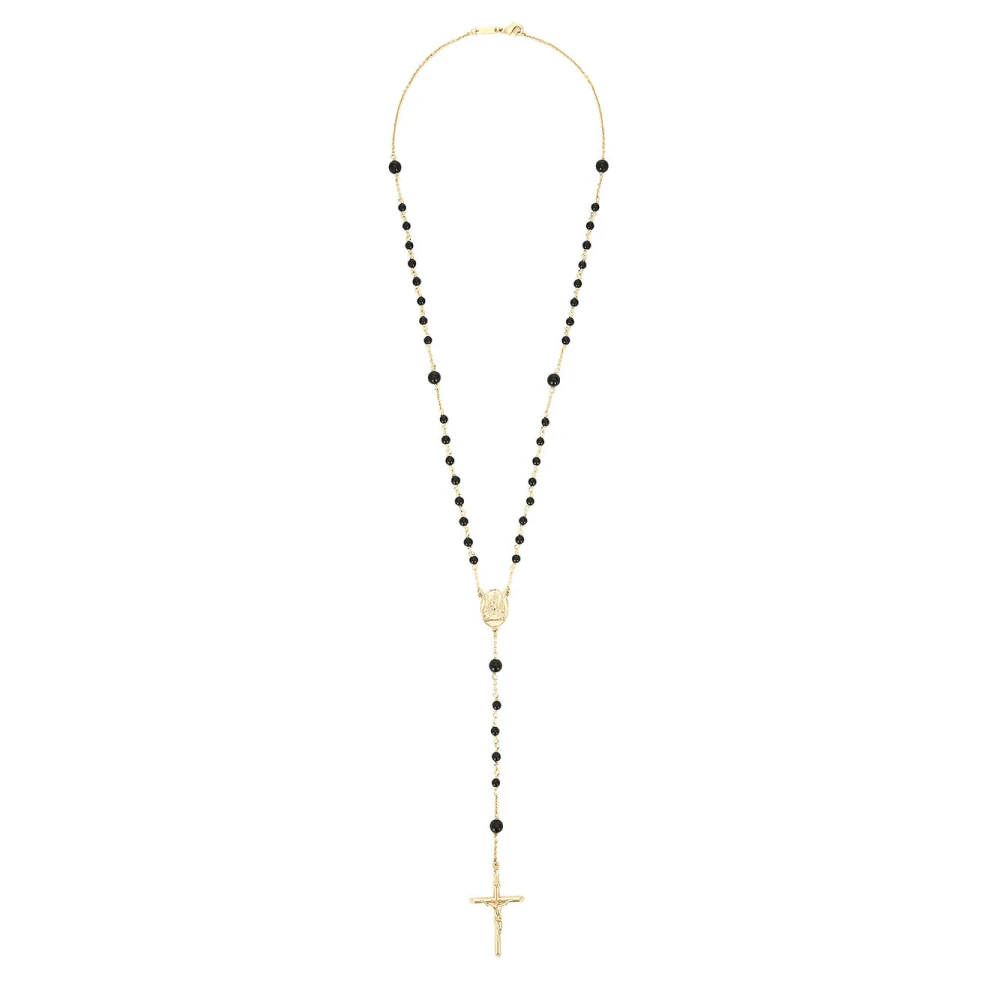 Dolce & Gabbana Black Necklaces, Male, One Size, Rosary Necklace