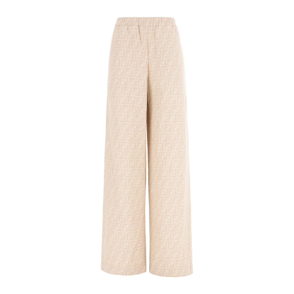 Fendi Women's Beige Stylish Pants For Men And