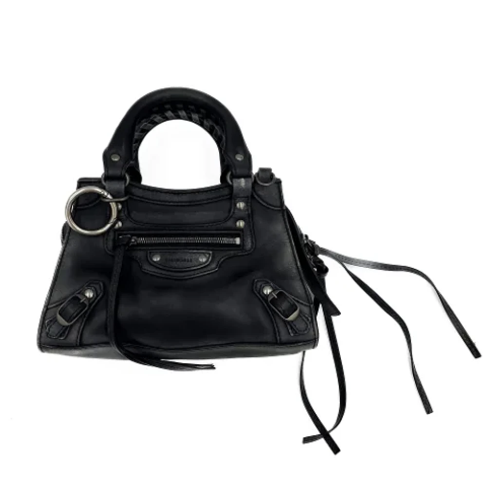 Balenciaga Vintage Pre-owned Leather handbags Black Dames