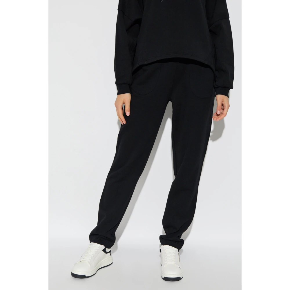 Emporio Armani Sweatpants met logo Black Dames