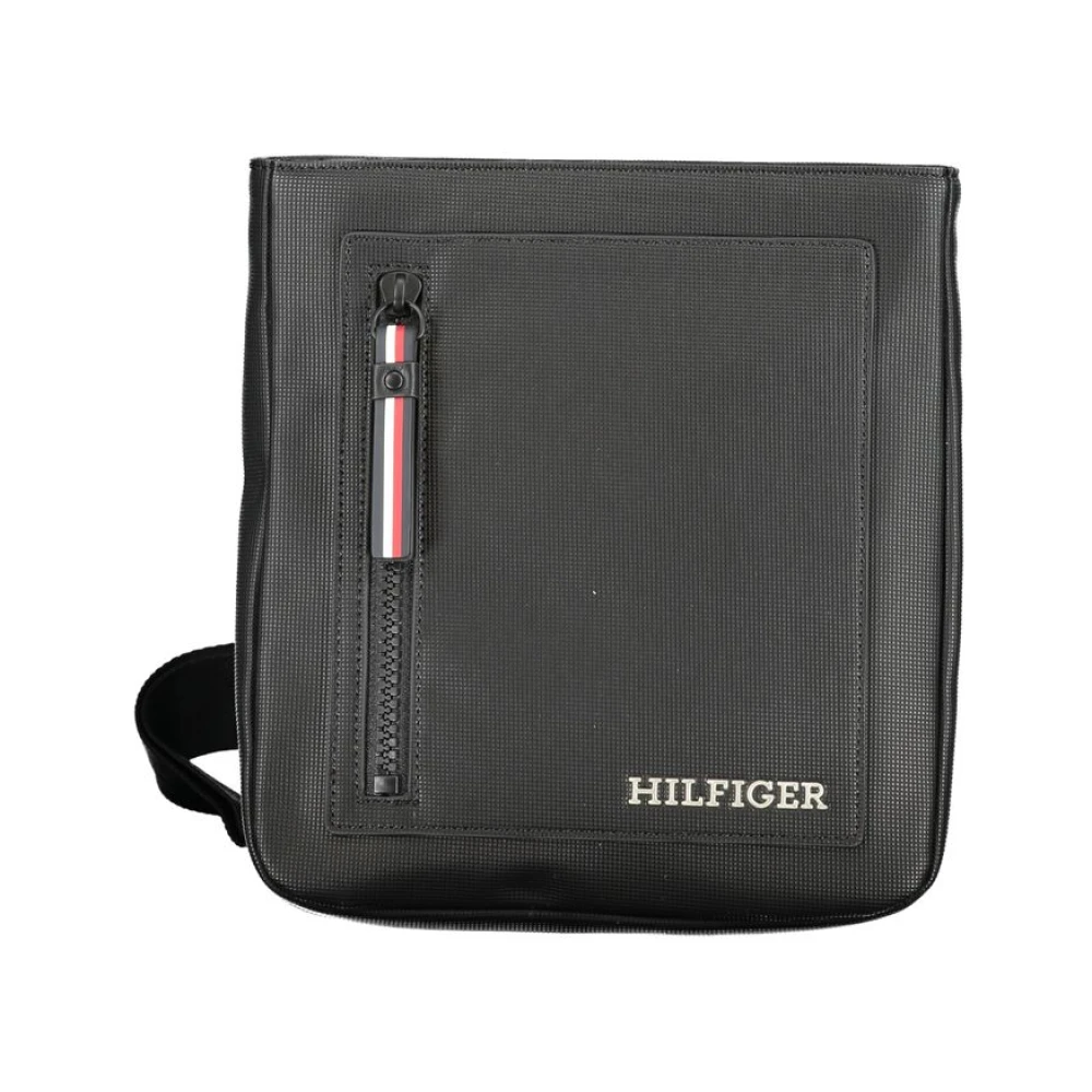 Tommy Hilfiger Men's Black Shoulder Bag With Adjustable Strap