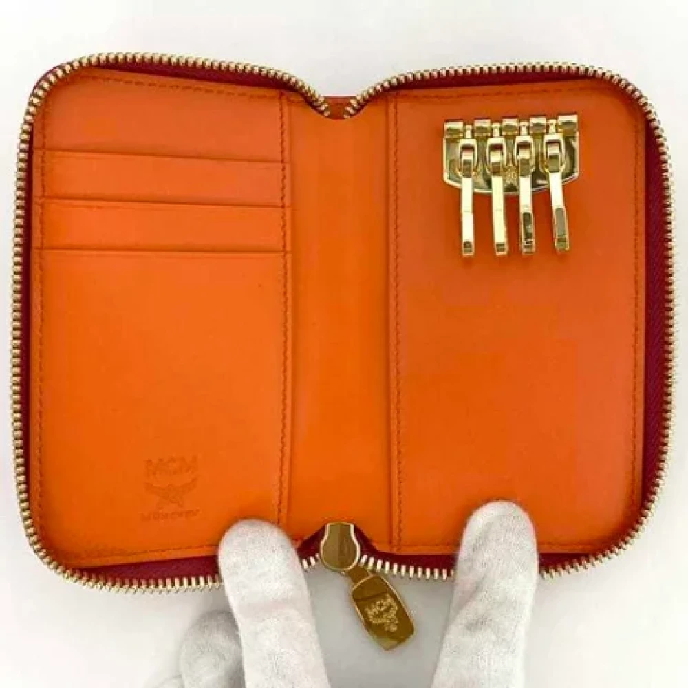MCM Pre-owned Leather key-holders Pink Dames