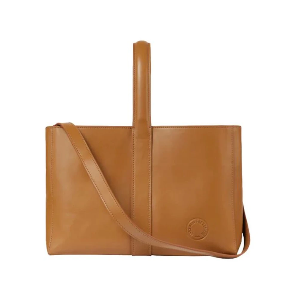 Ines De La Fressange Paris Moderne Kameel Leren Handtas Brown Dames