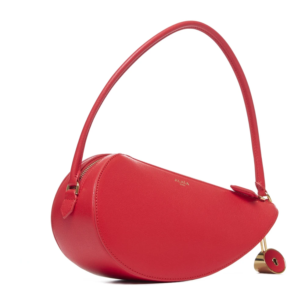 Alaïa Le Demi-Coeur Rode Leren Tas Red Dames