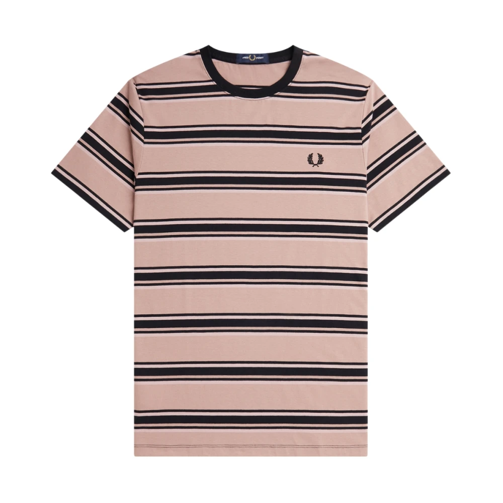 Fred Perry Stripe T-Shirt Pink- Heren Pink