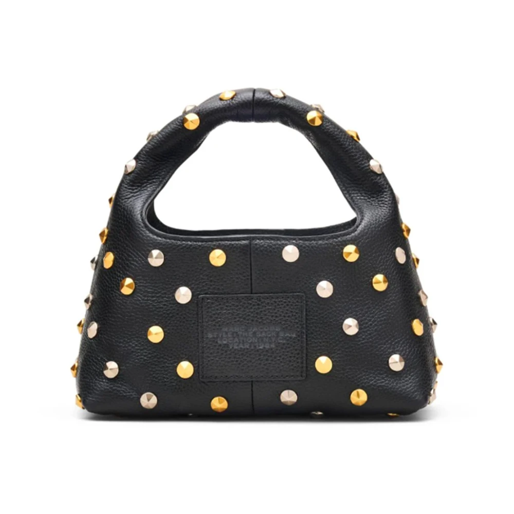 Marc Jacobs Zwarte leren schoudertas met studs Black Dames