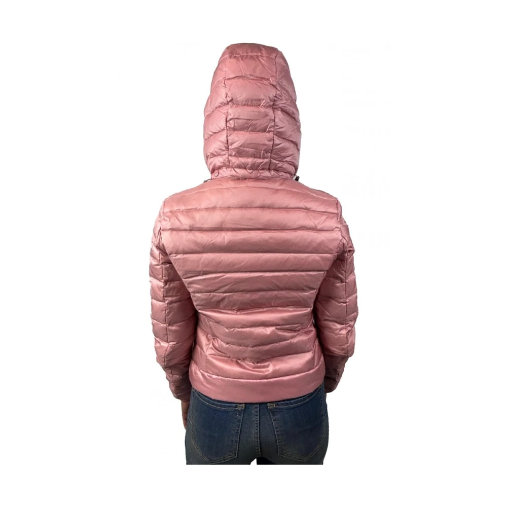 19v69 Italia Roze jas met afneembare capuchon Pink Dames