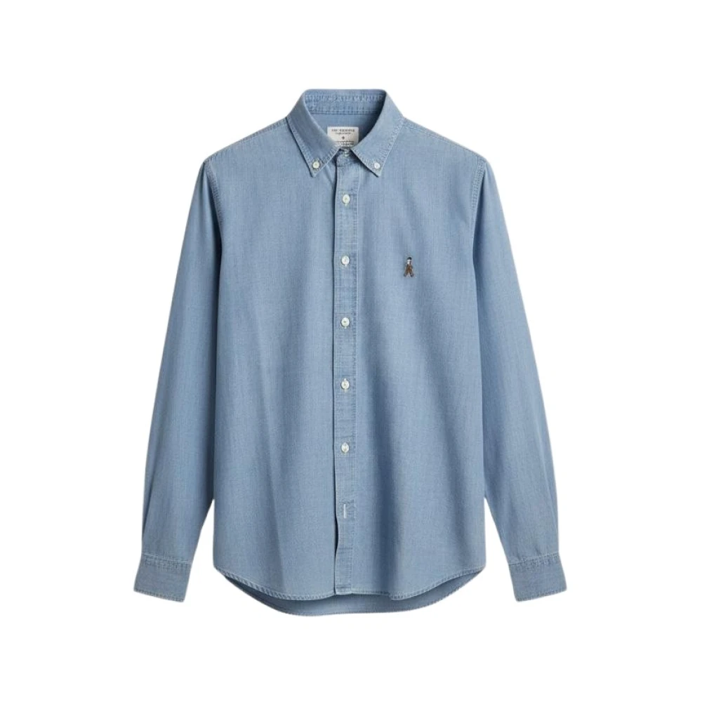Roy Roger's Men's Blue Denim Chambray Shirt - Denim Shirts - M - Shirts