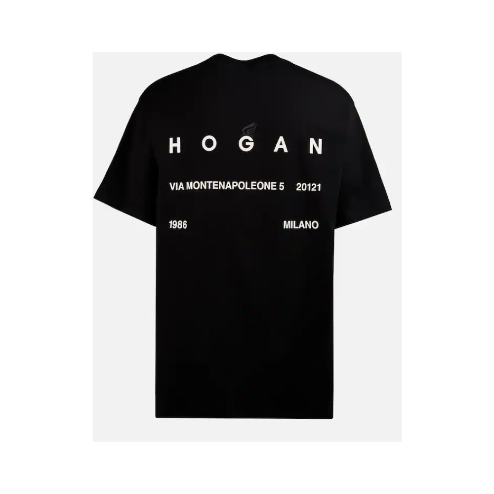 Hogan Zwarte T-shirt en Polo Collectie Black Heren