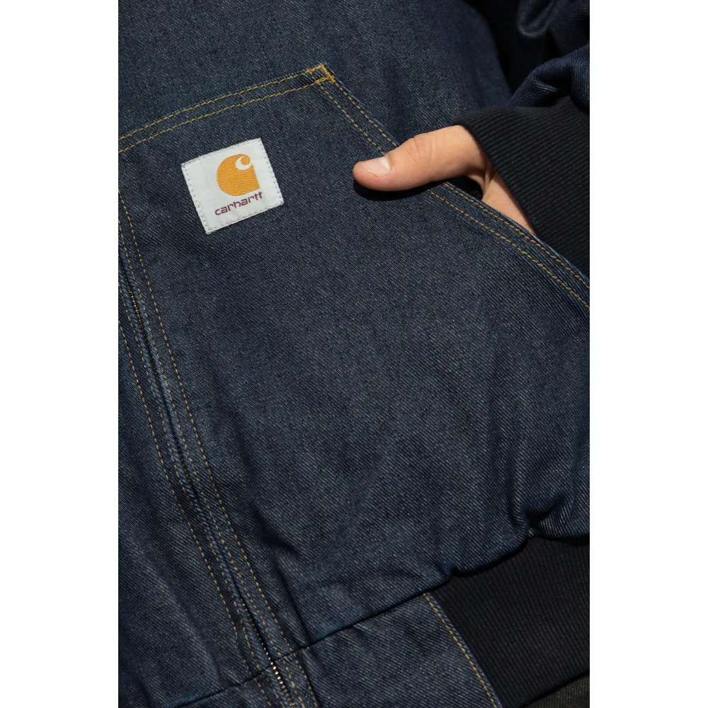 Carhartt WIP Denim jack met capuchon Blue Heren