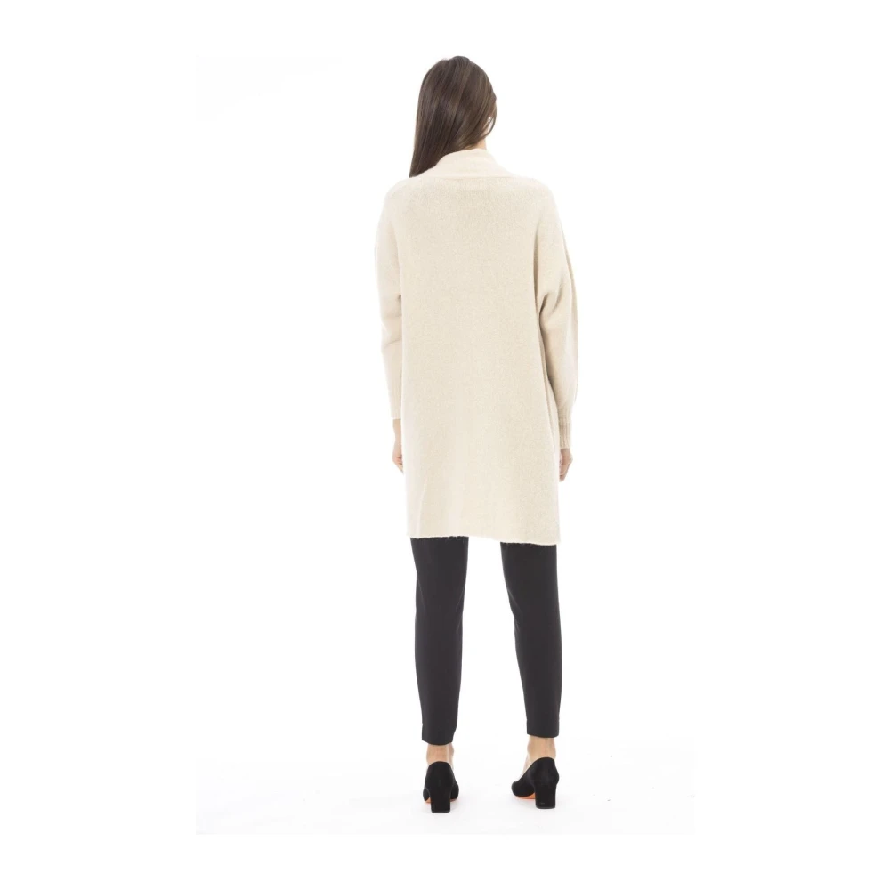 Alpha Studio Elegante Lange Vest White Dames
