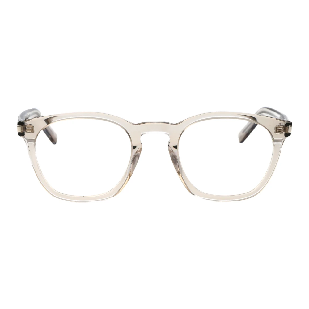 Saint Laurent Stiliga Optiska Glasögon SL 28 Beige, Unisex