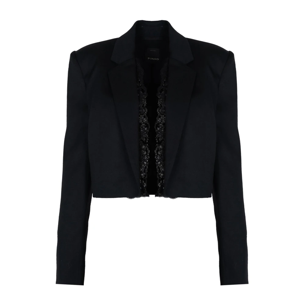 Pinko Elegante Kantjasje met Pantherprint Black Dames