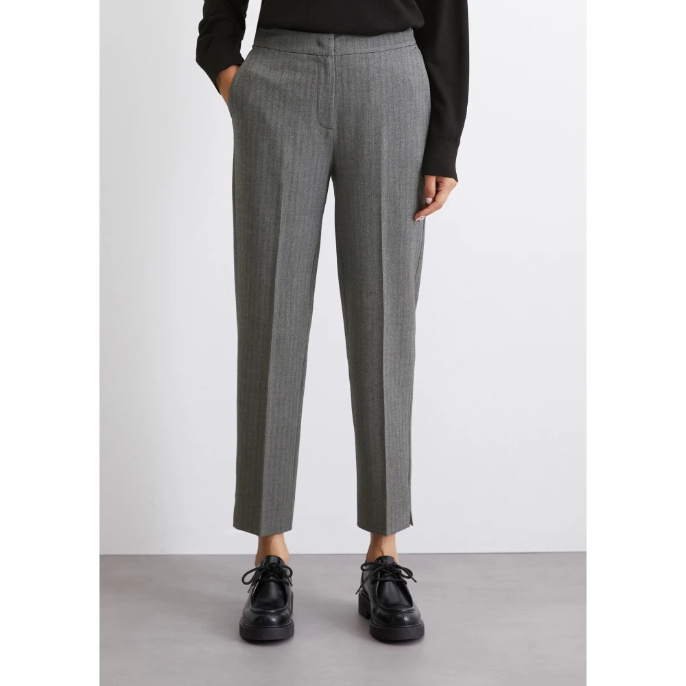 Marc O'Polo Gestreepte sigarettenbroek slim Gray Dames