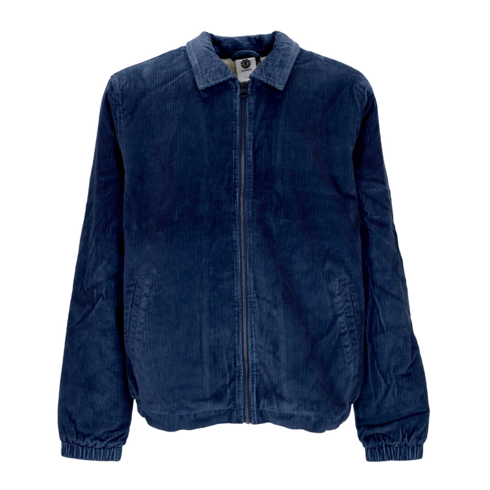 Element Sherpa Gevoerde Ribfluwelen Jas Moonlit Ocean Blue Heren