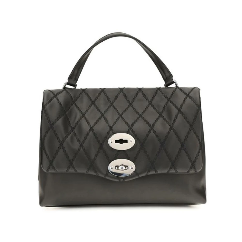Zanellato Black Calf Leather Bos Taurus Handbag - Image 3