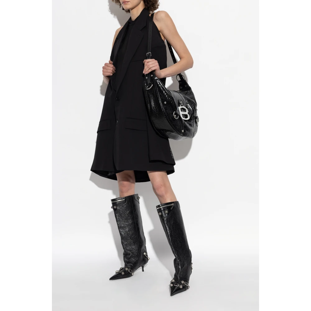 Balenciaga Jurk met blazer motief Black Dames