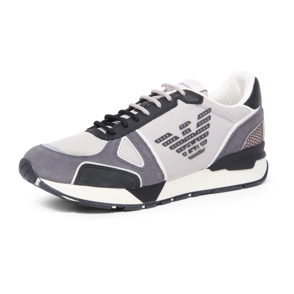 Armani Donkergrijs Lichtgrijs Sneakers Heren Schoenen