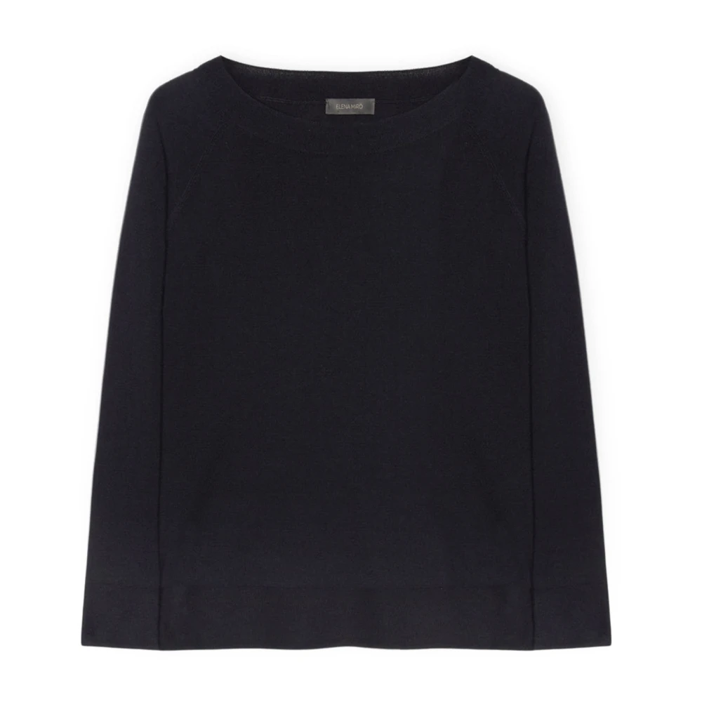 Elena Mirò Viscose Pullover Blue Dames