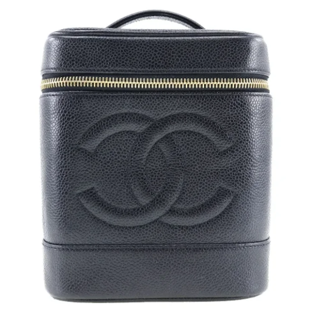Chanel Vintage Pre-owned Leather handbags Black Dames