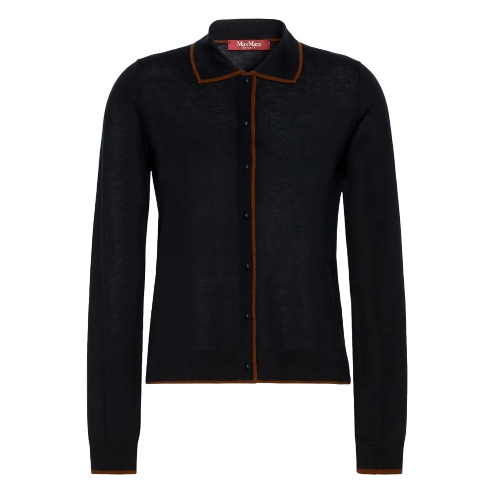 Max Mara Blue Jumpers - Female - Cardigans - Xl - Knitwear